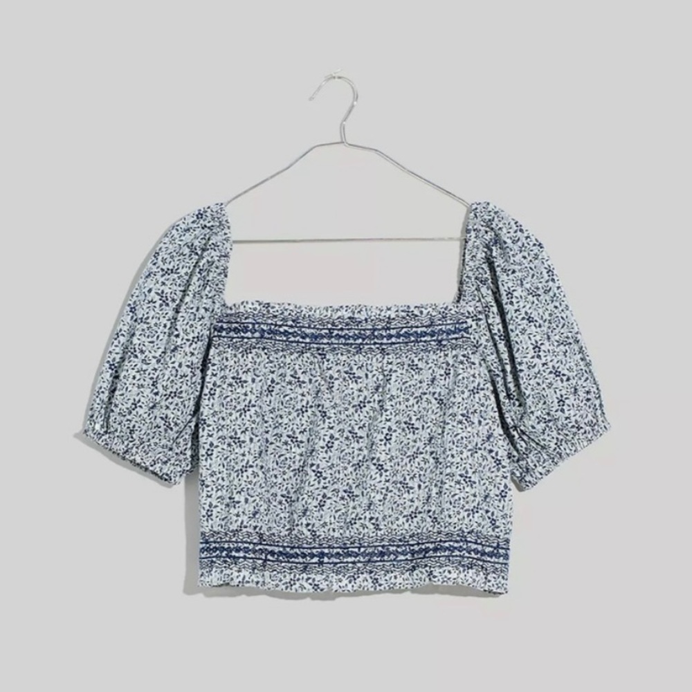 Madewell | Puff Sleeve Crop Top | NEW!